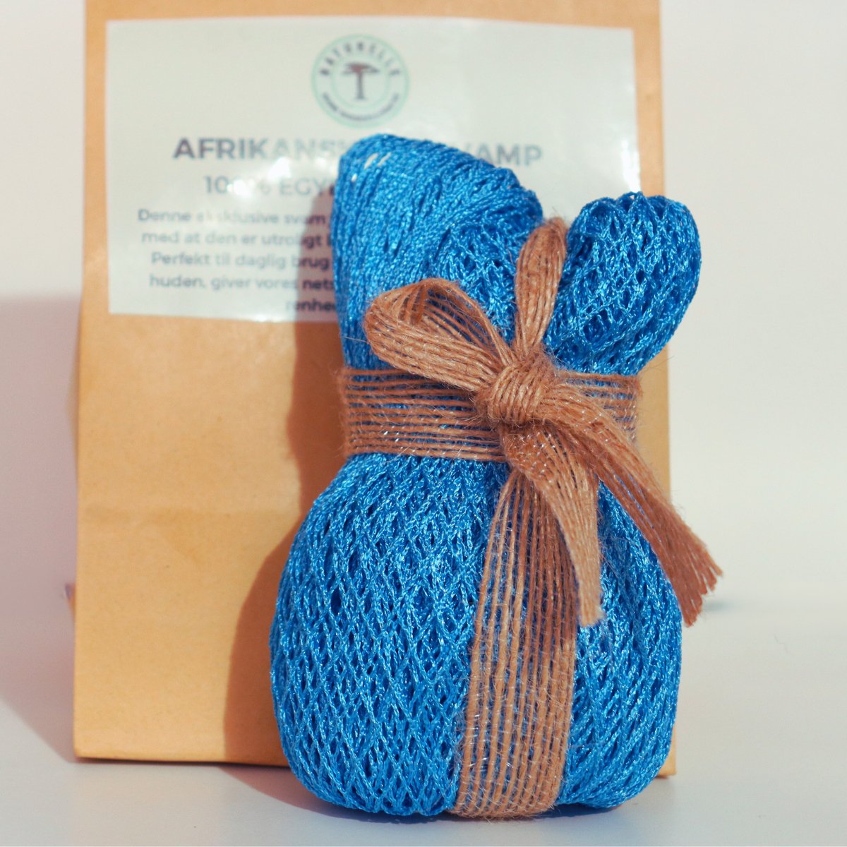 Afrikansk netsvamp til eksfoliering af hud - 100% egyptisk bomuld - Naturelle.dk