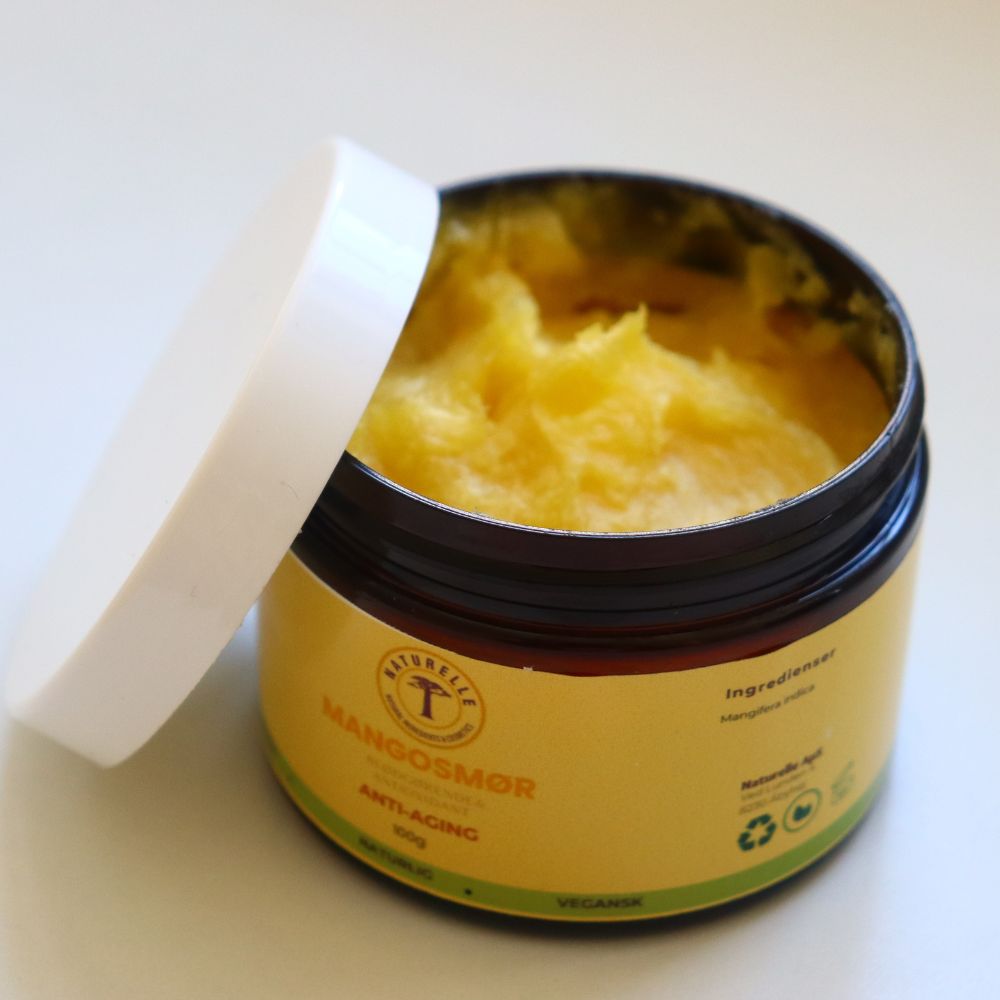 Håndlavet Økologisk mango butter – Premium Kvalitet, til ansigtspleje | 20 g - Naturelle.dk