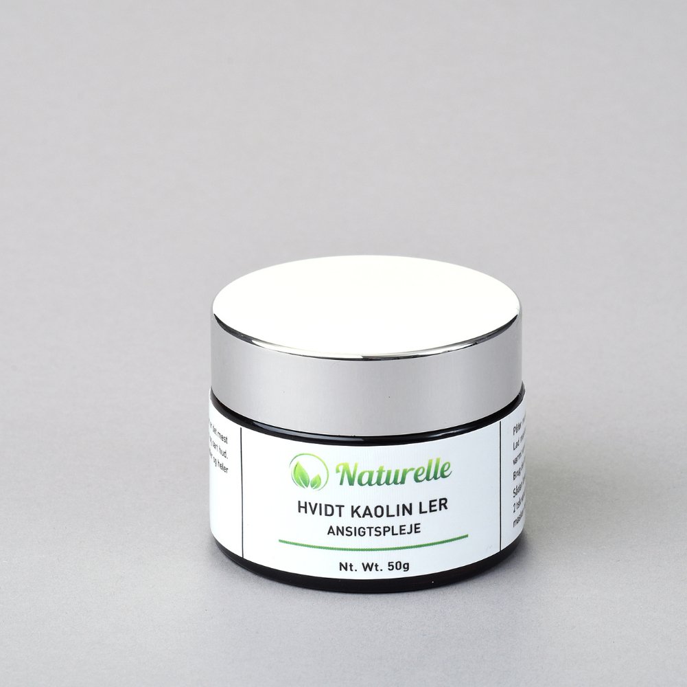 Mineralsk ler - hvidt kaolin ler til ansigtsmaske 30g - Naturelle.dk