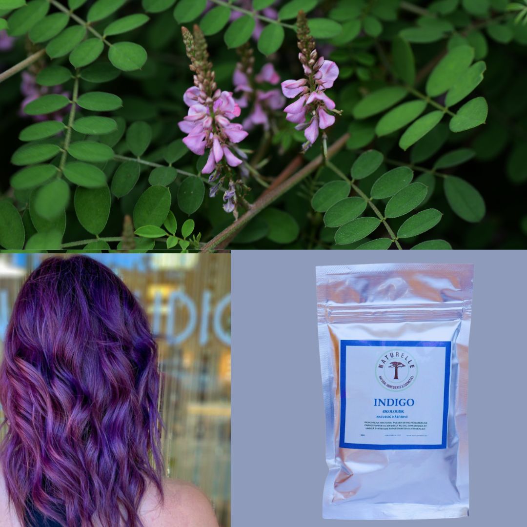 Naturlig indigofarve til hårfarvning - øko 100g - Naturelle.dk