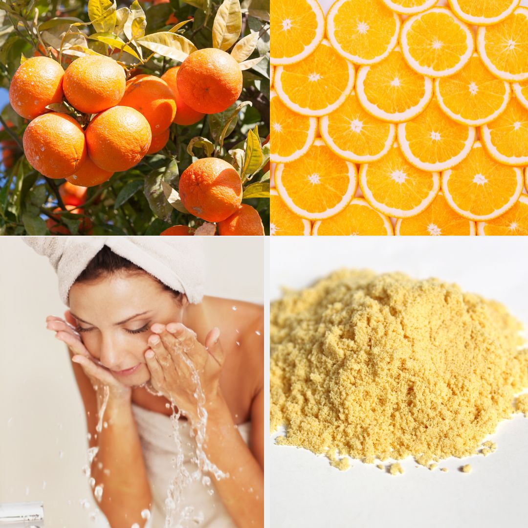 Øko appelsinpulver til ansigtsmaske - C - vitaminboost 40g - Naturelle.dk