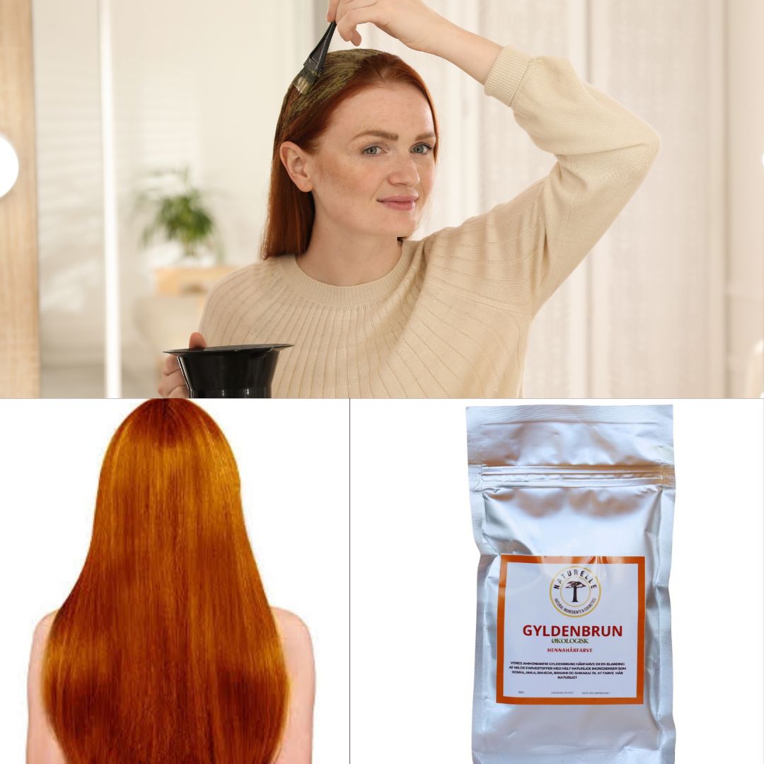 Økologisk gyldenbrun henna til hårfarvning - Naturelle.dk