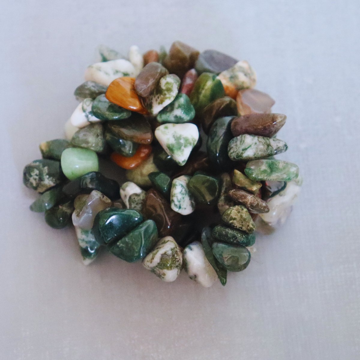 Perler i natursten til lav selv smykker - hel streng 40cm - Naturelle.dk