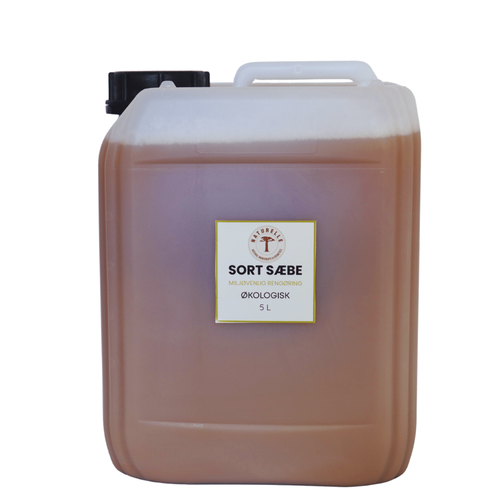 Sort Sæbe – Økologisk Rengøring til Gulve og Overflader 5 liter - Naturelle.dk