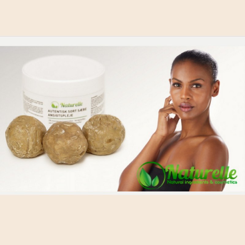 Afrikansk Sort Sæbe - Autentisk - Naturelle.dk