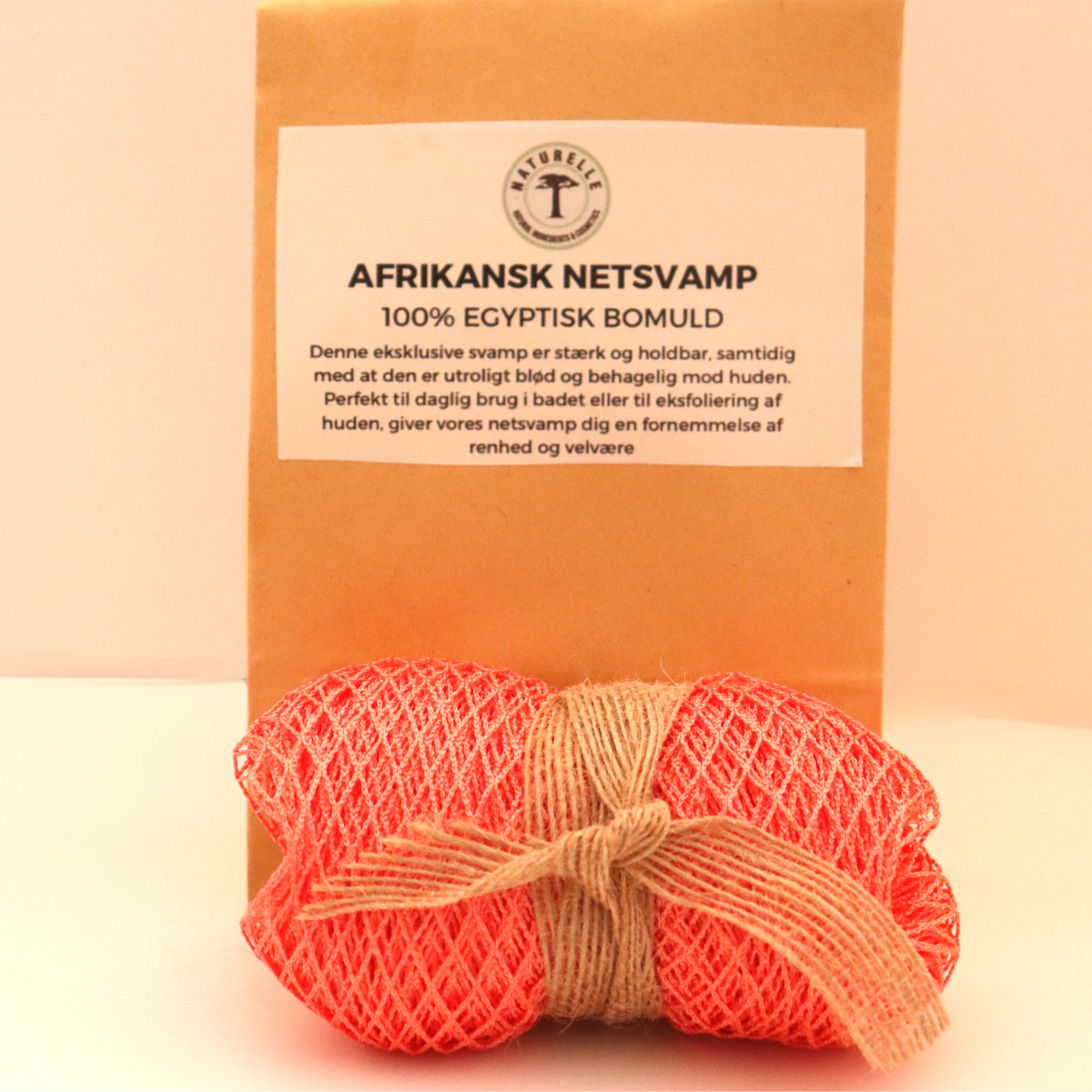 Afrikansk netsvamp til eksfoliering af hud - 70% egyptisk bomuld