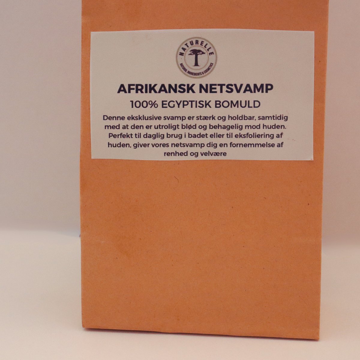 Afrikansk netsvamp til eksfoliering af hud - 100% egyptisk bomuld - Naturelle.dk