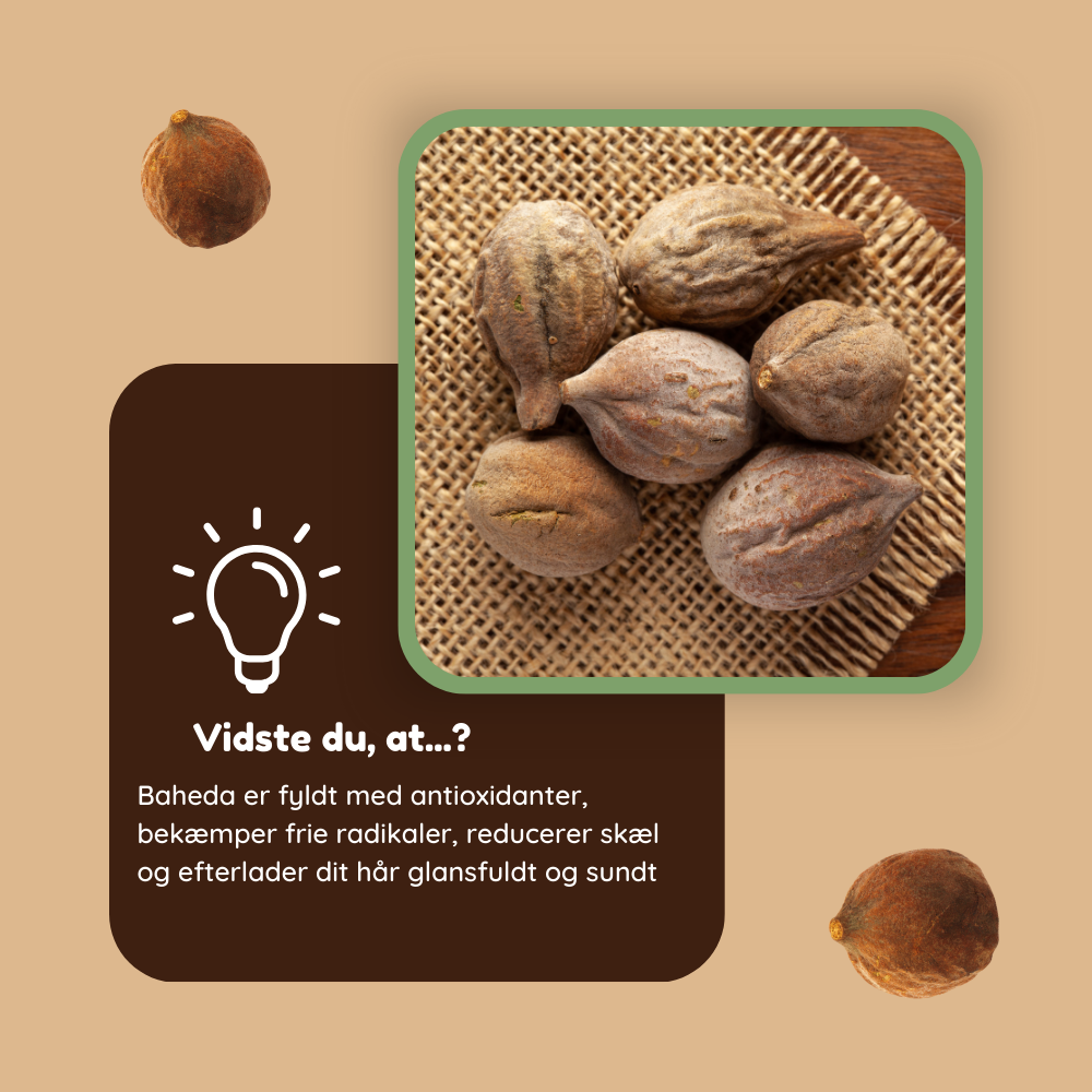 Baheda pulver til hårmaske og hårpleje - øko 100g