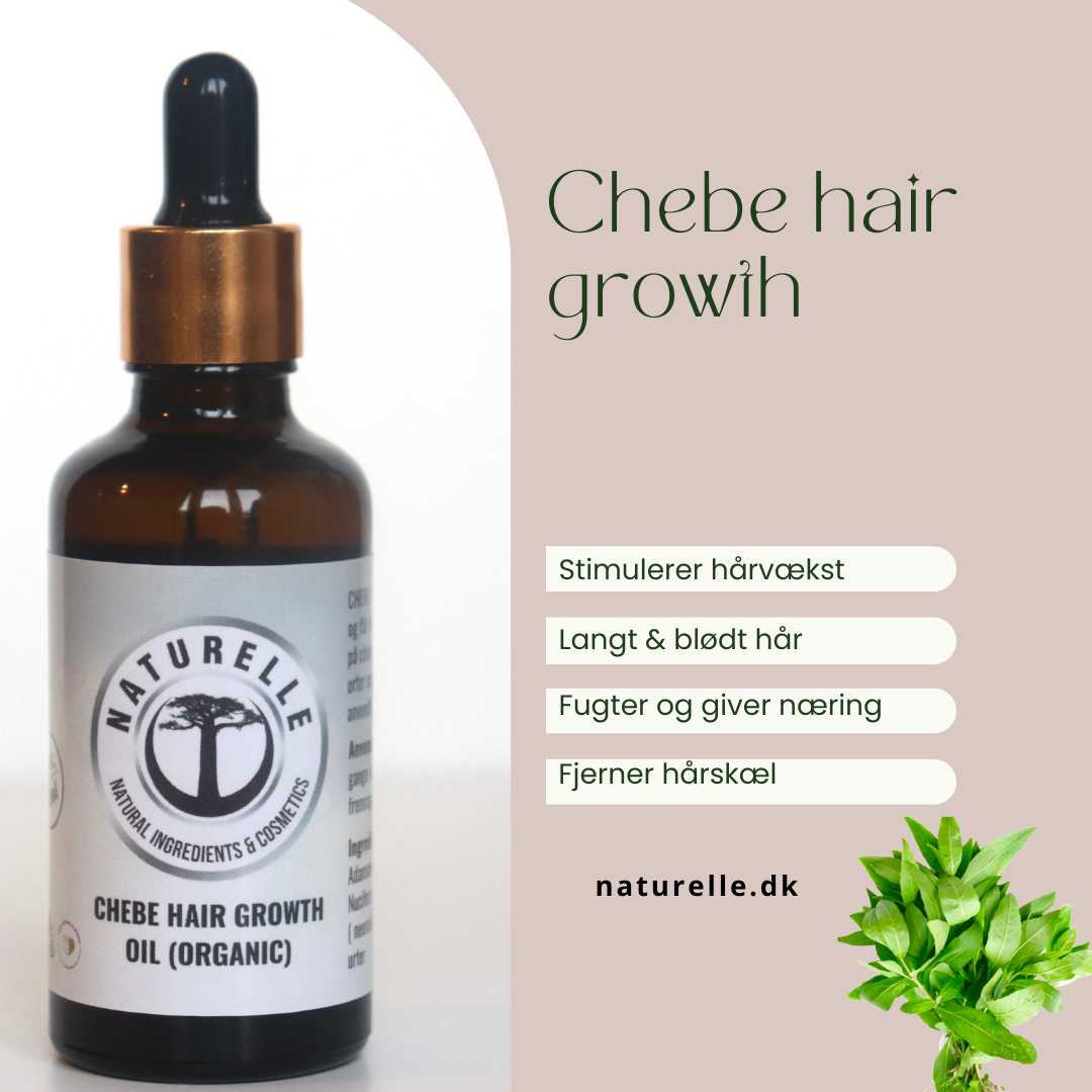 Hurtigt hårvæskt med  Chebe hair growth oil - glat hår