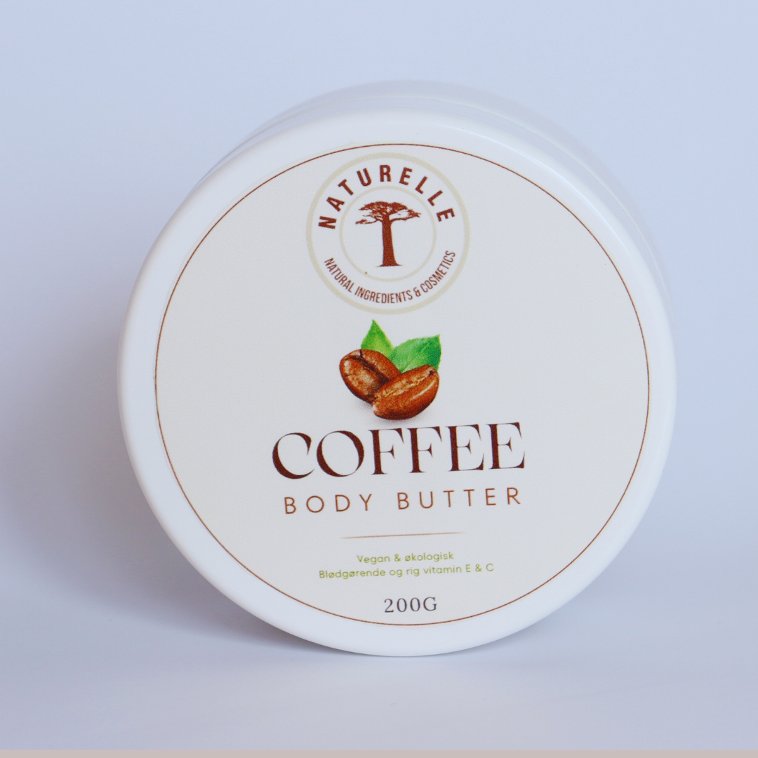 Coffee Body Butter Kropsbalm- håndlavet - rig på E-og C 200 ml
