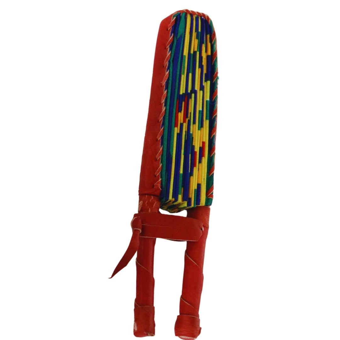 Håndlavet vifte i flot afrikansk stof – unikt design i bomuld og læder - Naturelle.dk