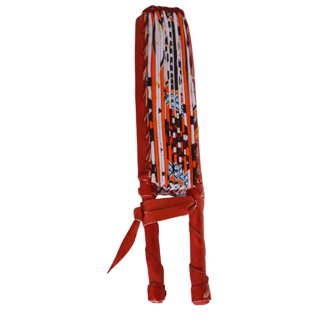 Håndlavet vifte i flot afrikansk stof – unikt design i bomuld og læder - Naturelle.dk