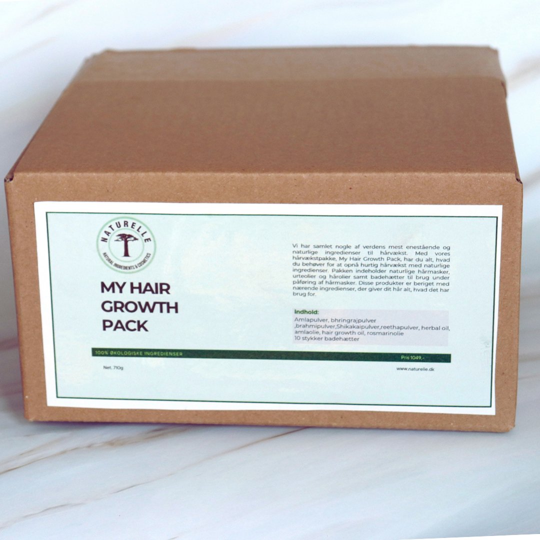 Hårvækstpakke til hårvækst af dit hår - 730g - Naturelle.dk