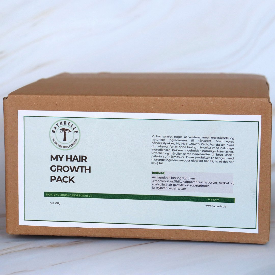 Hårvækstpakke til hårvækst af dit hår - 730g - Naturelle.dk
