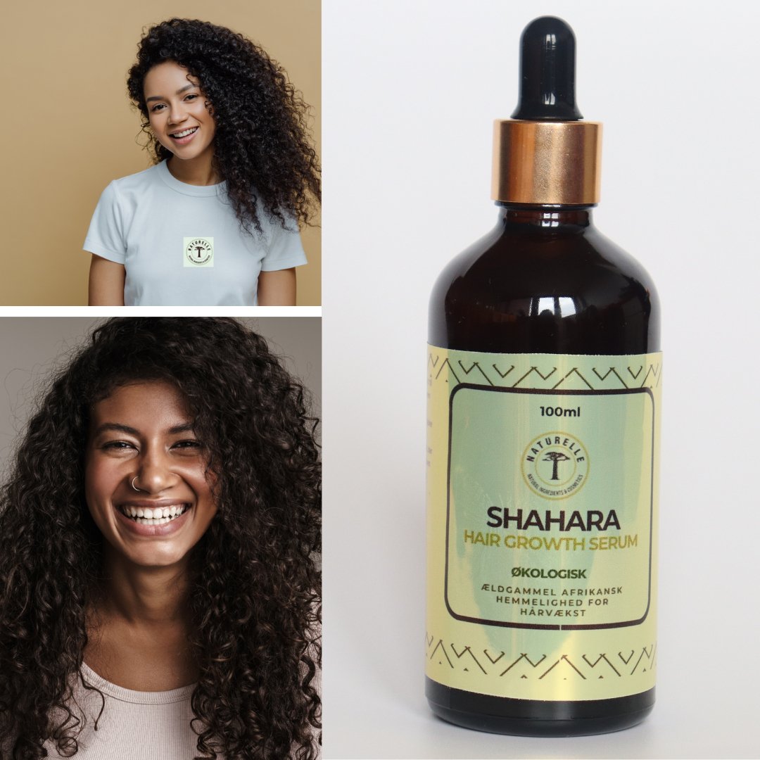 Hårvækstserum Shahara Hair Growth serum krøllet hår 100ml - Naturelle.dk
