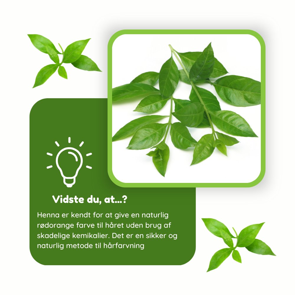 Henna - en naturlig hårfarve - øko 100g - Naturelle.dk