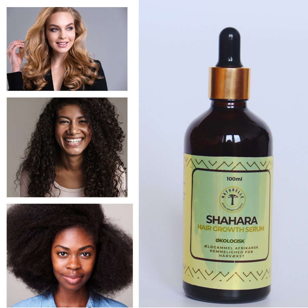 Hurtig hårvækst med Shahara hair growth oil til alle hårtyper 100 ml - Naturelle.dk