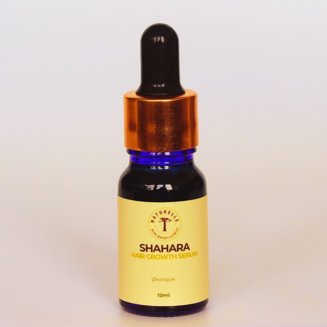 Hurtig hårvækst med Shahara Hair Growth serum til alle hårtyper - prøve 10 ml - Naturelle.dk