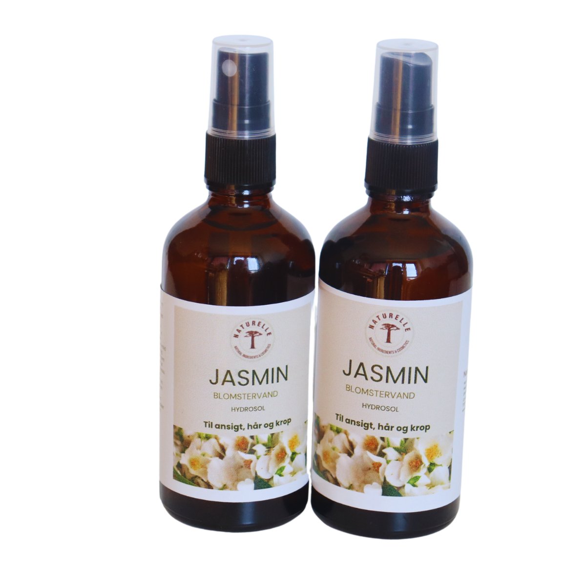 Jasmin blomstervand til krop, ansigt og hår 100ml - Naturelle.dk