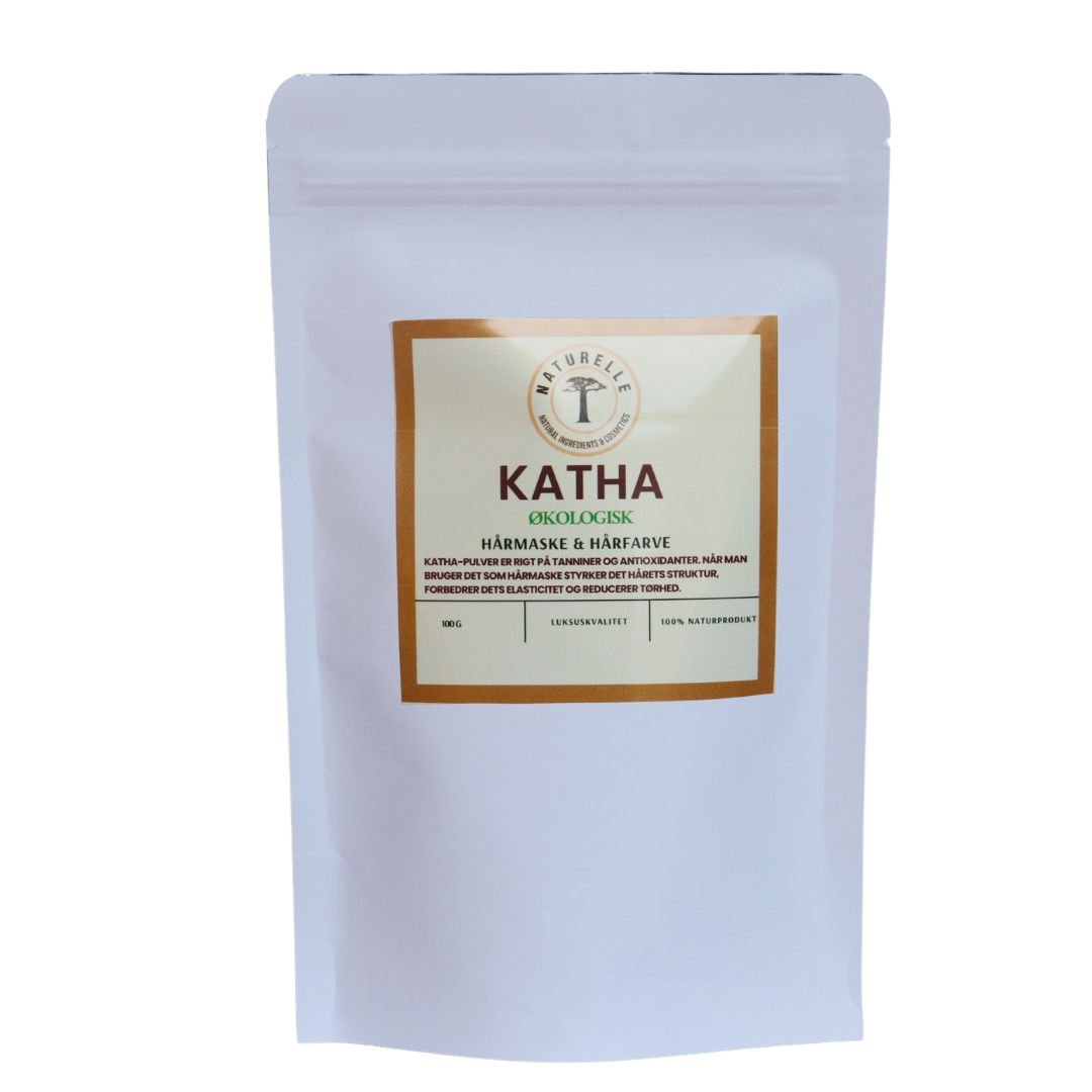 Katha - pulver til hårmaske & hårfarve øko 100g - Naturelle.dk