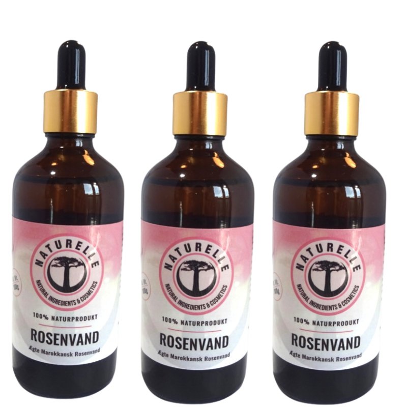 Marokkansk rosenvand til krop, ansigt og hår - 300ml - Naturelle.dk