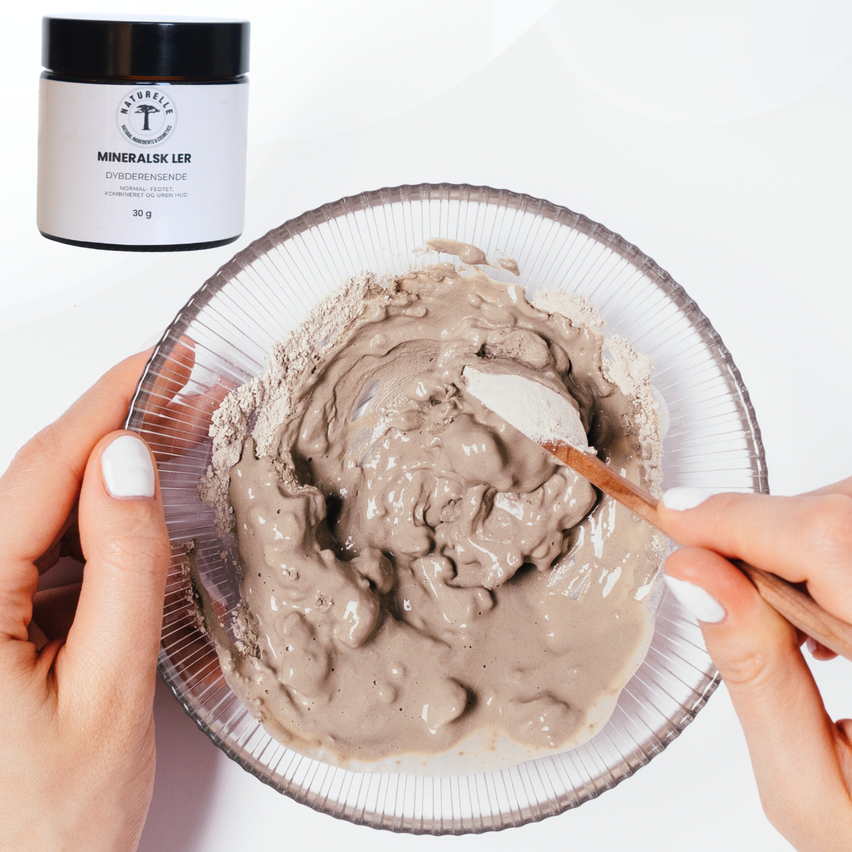 Dybderensende mineralsk ler til ansigtsmaske 30g