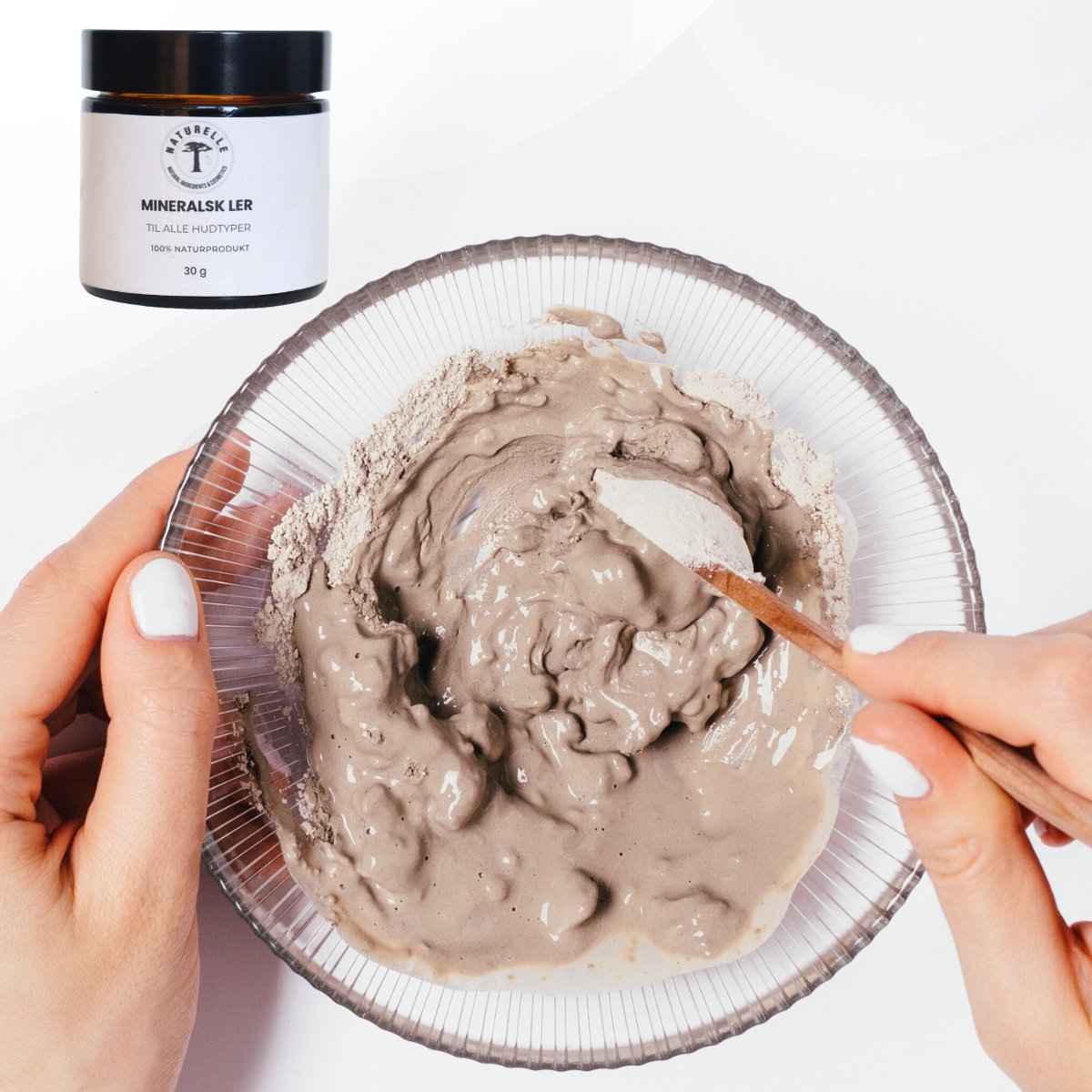 Mineralsk ler til alle hudtyper - ansigtsmaske 30g - Naturelle.dk
