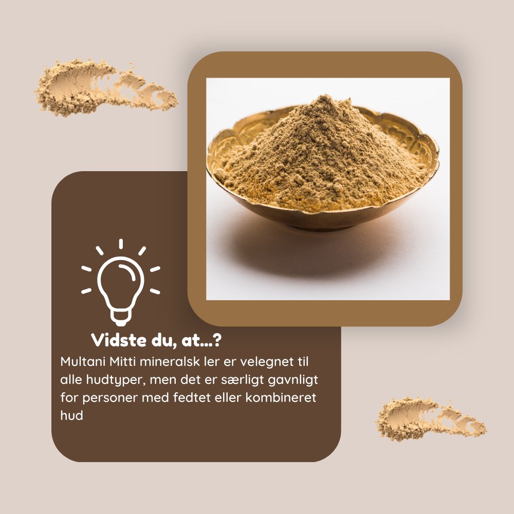 Mineralsk ler til ansigtsbehandling af fedtet & kombineret hud - Øko 100g - Naturelle.dk