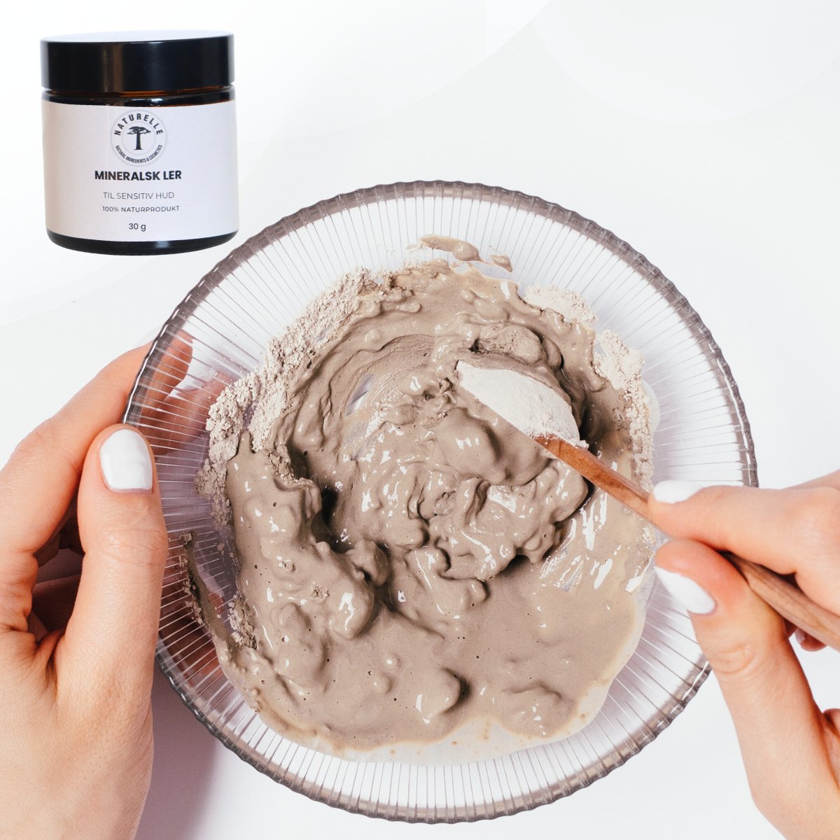 Mineralsk ler til sensitiv hud - ansigtsmaske 30 g - Naturelle.dk