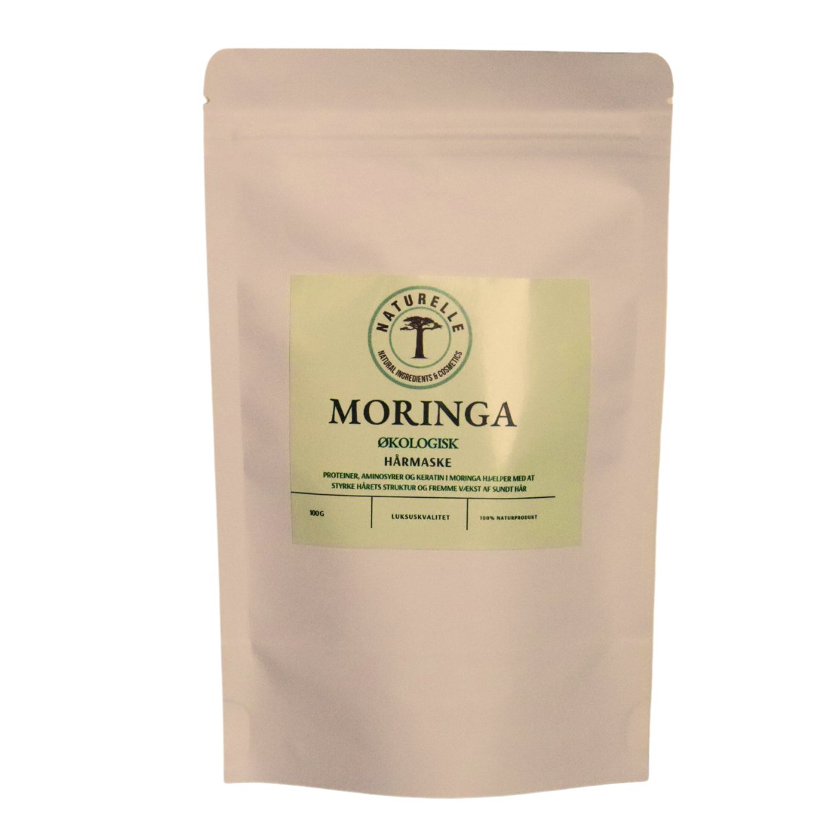 Moringapulver til hårmaske Øko - 100g - Naturelle.dk