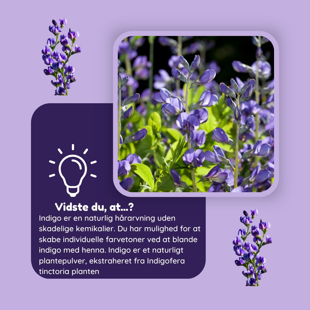 Naturlig indigofarve til hårfarvning - øko 100g - Naturelle.dk