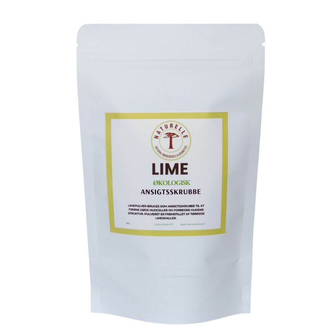Øko limepulver til ansigtsskrubbe - C - vitaminboost 40g - Naturelle.dk