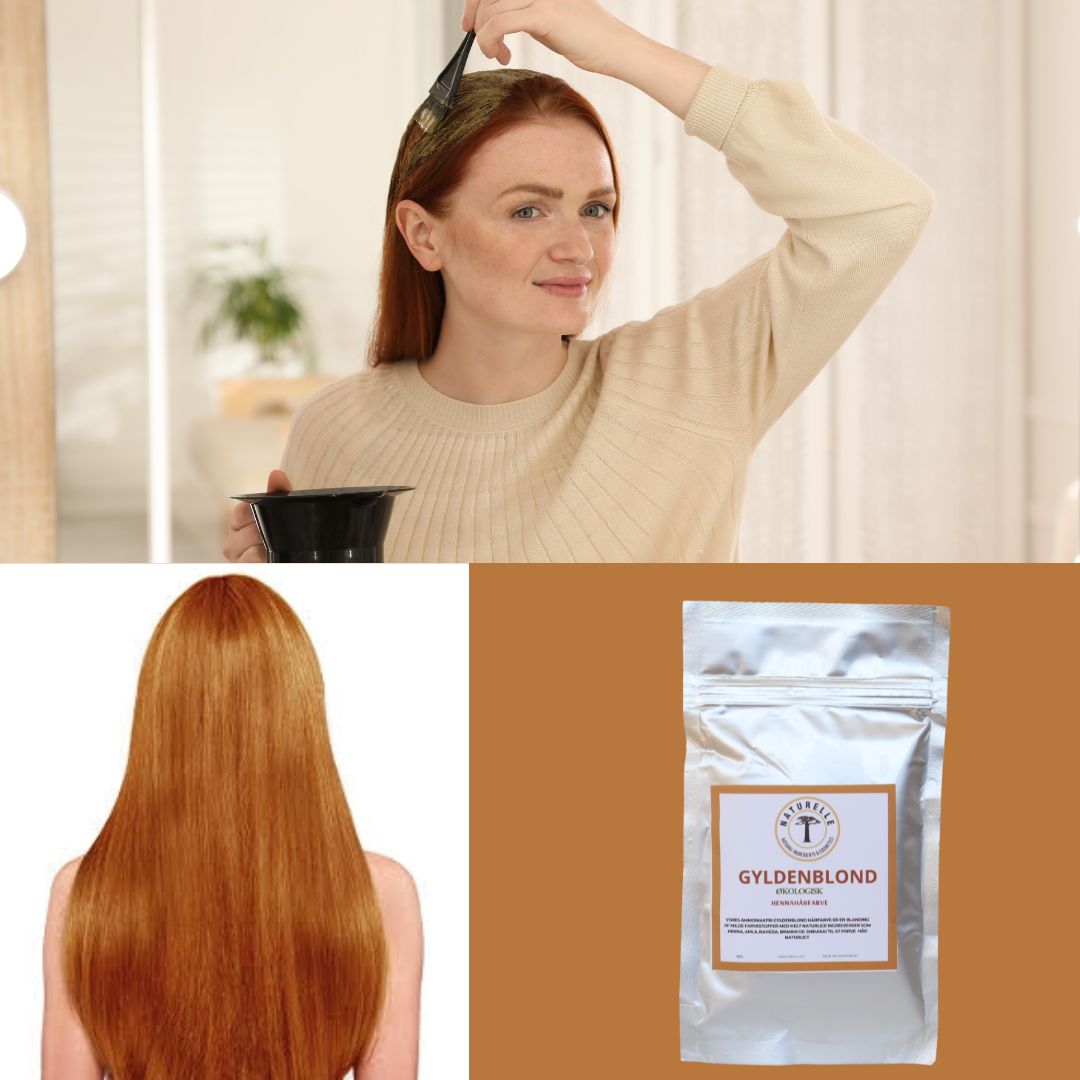 Økologisk gyldenbrun henna til hårfarvning - Naturelle.dk