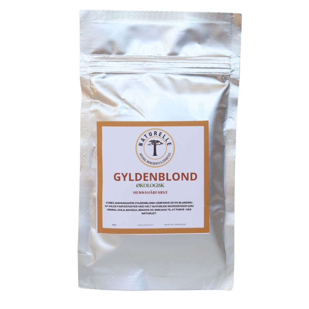 Økologisk gyldenbrun henna til hårfarvning - Naturelle.dk