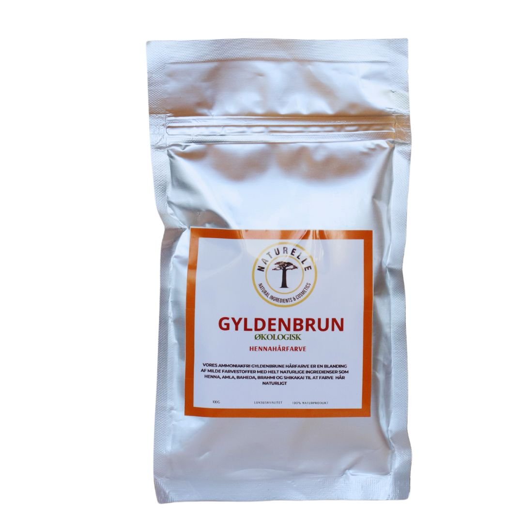 Økologisk gyldenbrun henna til hårfarvning - Naturelle.dk