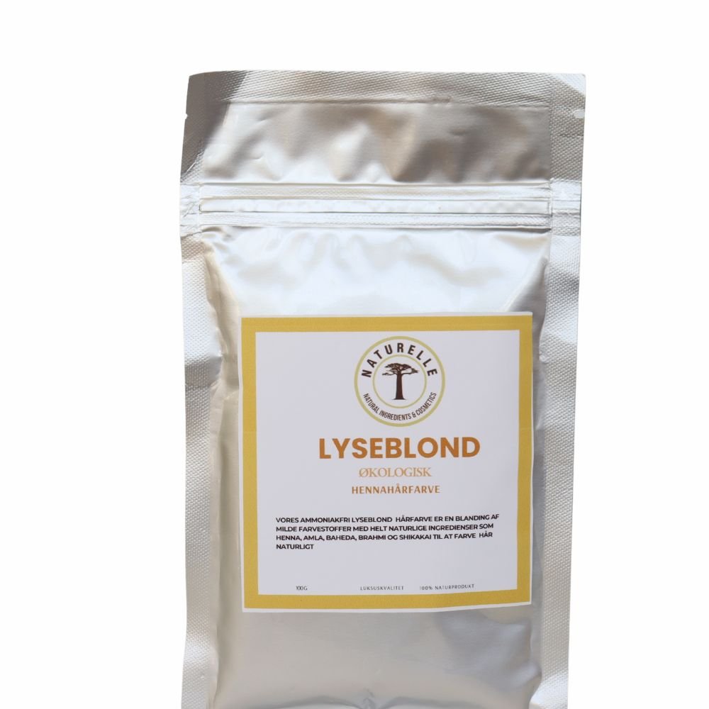 Økologisk lyseblond henna til hårfarvning - Naturelle.dk