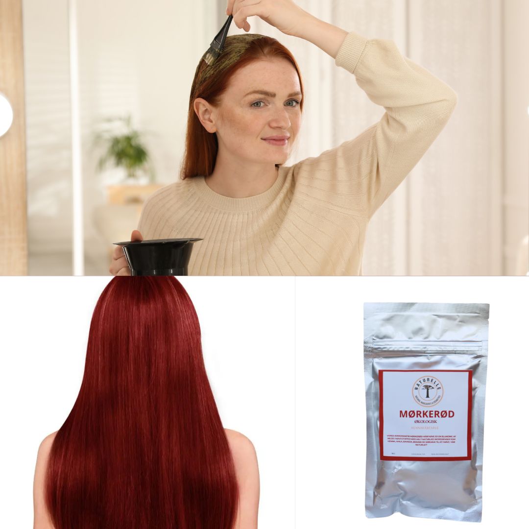 Økologisk mørkerød henna til hårfarvning - Naturelle.dk