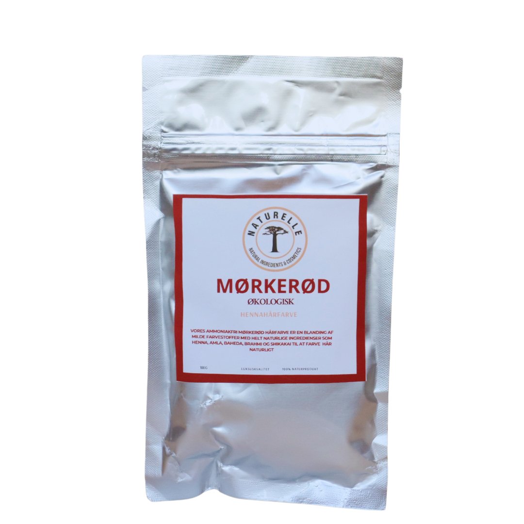Økologisk mørkerød henna til hårfarvning - Naturelle.dk
