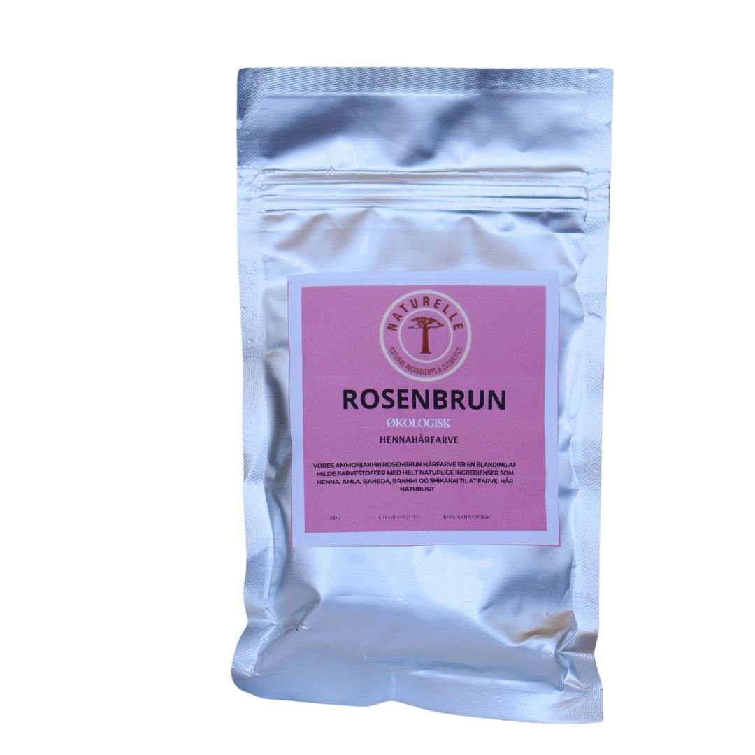 Økologisk rosenbrun henna til hårfarvning - Naturelle.dk