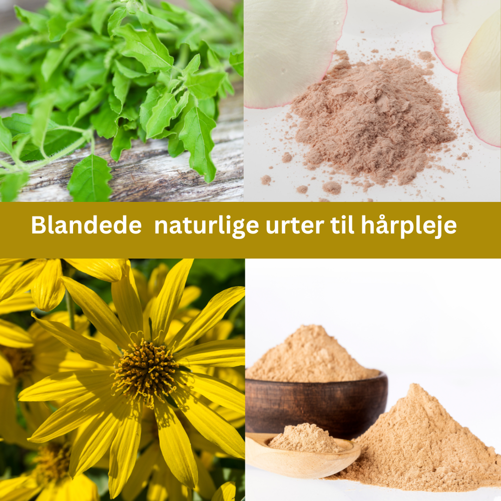 Boost dit hår med amla, arnika, Shikakai, Bramhi og rosenpulver -  Øko hårvitamin